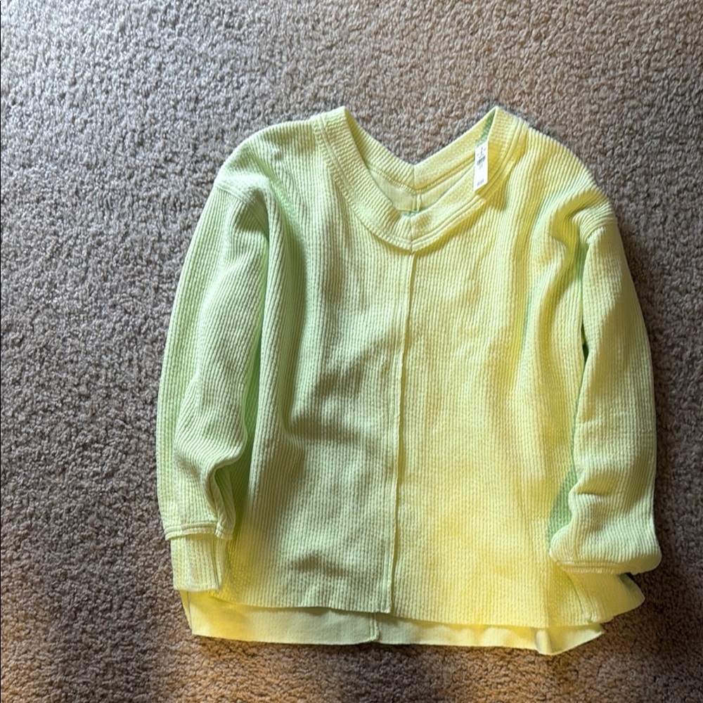 Lime green sweater top